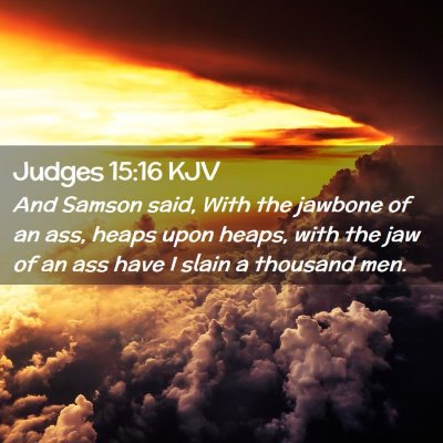 Judges 15:16 KJV Free Bible Images