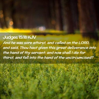 Judges 15:18 KJV Free Bible Images