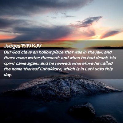 Judges 15:19 KJV Free Bible Images