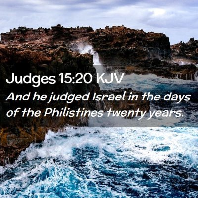 Judges 15:20 KJV Free Bible Images