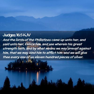 Judges 16:5 KJV Free Bible Images