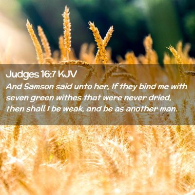 Judges 16:7 KJV Free Bible Images