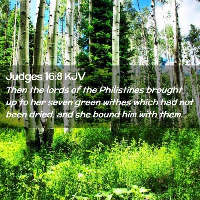 Judges 16:8 KJV Free Bible Images