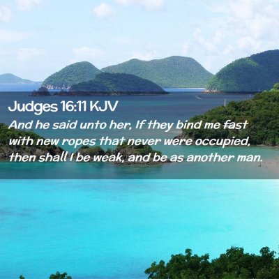 Judges 16:11 KJV Free Bible Images