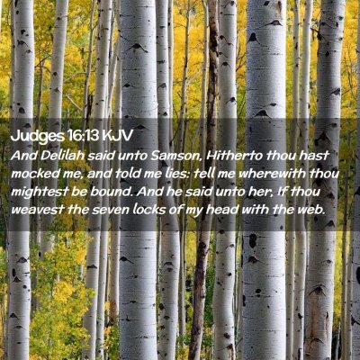 Judges 16:13 KJV Free Bible Images