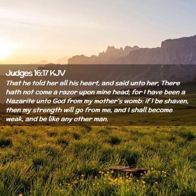 Judges 16:17 KJV Free Bible Images