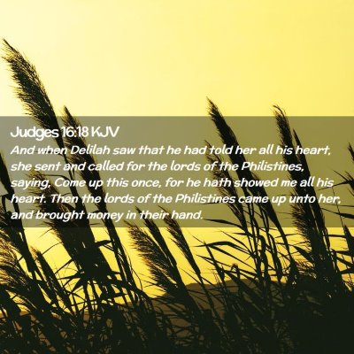 Judges 16:18 KJV Free Bible Images