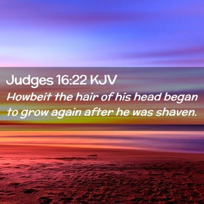 Judges 16:22 KJV Free Bible Images