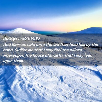 Judges 16:26 KJV Free Bible Images