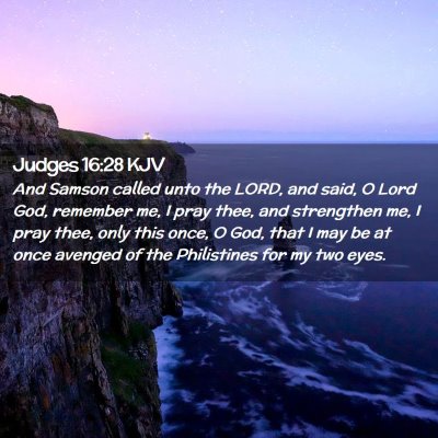 Judges 16:28 KJV Free Bible Images