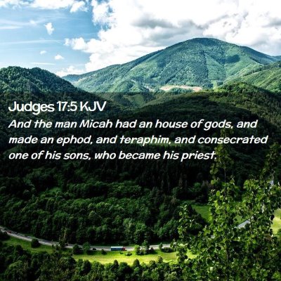 Judges 17:5 KJV Free Bible Images