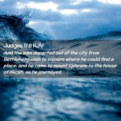 Judges 17:8 KJV Free Bible Images