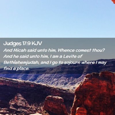 Judges 17:9 KJV Free Bible Images