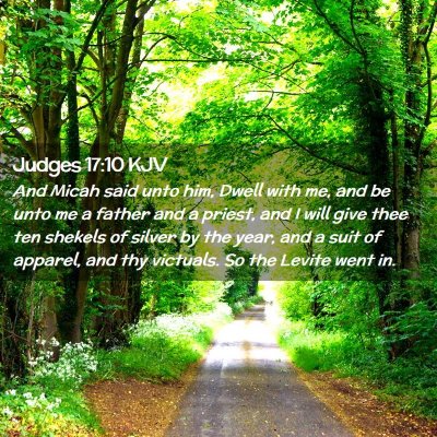 Judges 17:10 KJV Free Bible Images