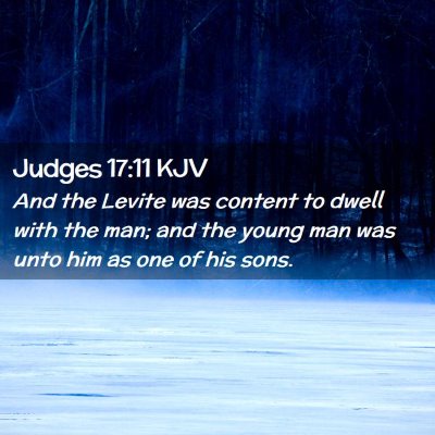 Judges 17:11 KJV Free Bible Images