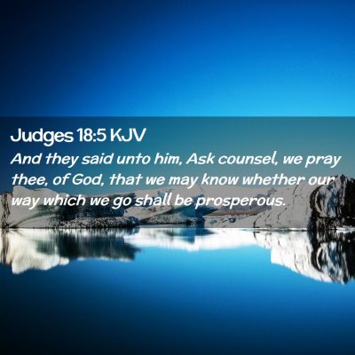 Judges 18:5 KJV Free Bible Images