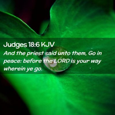 Judges 18:6 KJV Free Bible Images