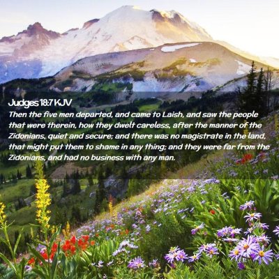 Judges 18:7 KJV Free Bible Images