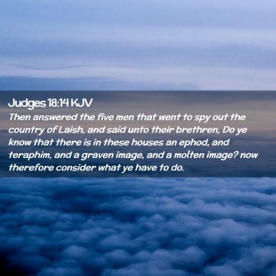 Judges 18:14 KJV Free Bible Images