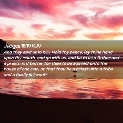 Judges 18:19 KJV Free Bible Images