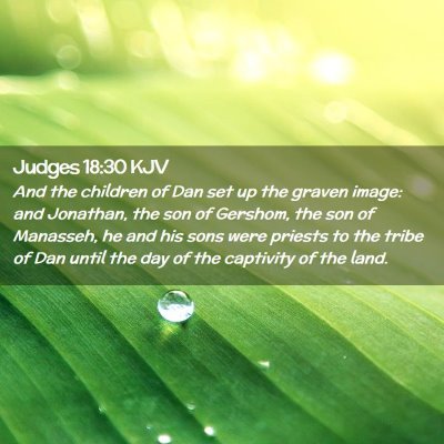 Judges 18:30 KJV Free Bible Images