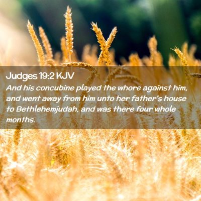 Judges 19:2 KJV Free Bible Images