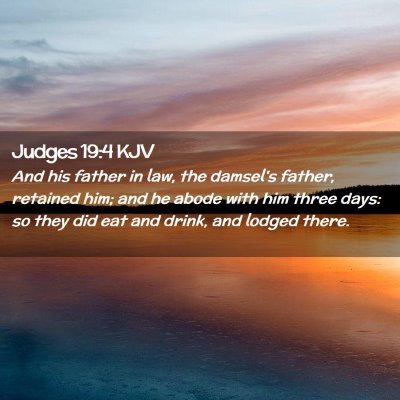 Judges 19:4 KJV Free Bible Images