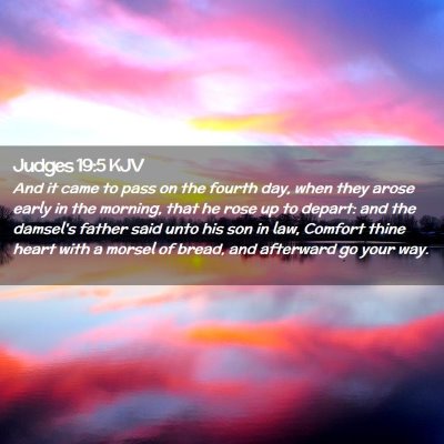 Judges 19:5 KJV Free Bible Images