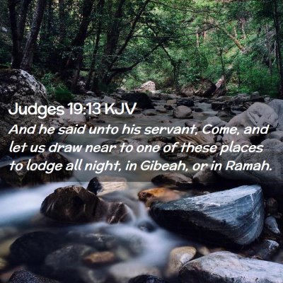 Judges 19:13 KJV Free Bible Images