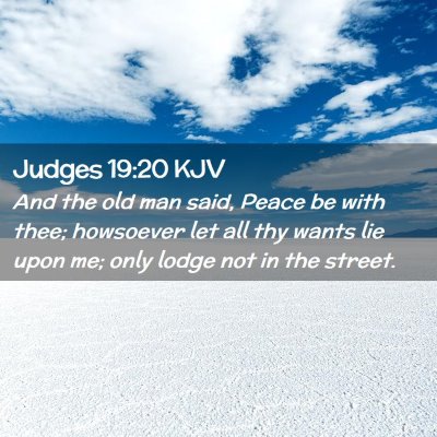 Judges 19:20 KJV Free Bible Images