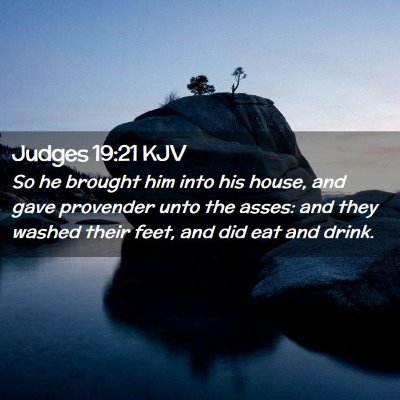 Judges 19:21 KJV Free Bible Images