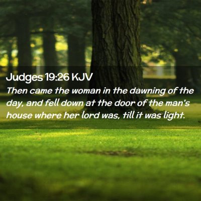 Judges 19:26 KJV Free Bible Images