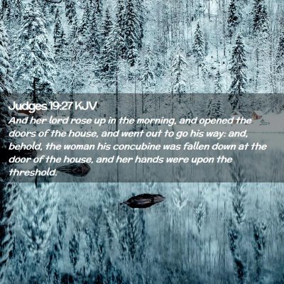 Judges 19:27 KJV Free Bible Images