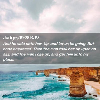 Judges 19:28 KJV Free Bible Images