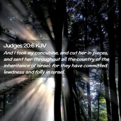 Judges 20:6 KJV Free Bible Images