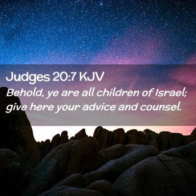 Judges 20:7 KJV Free Bible Images