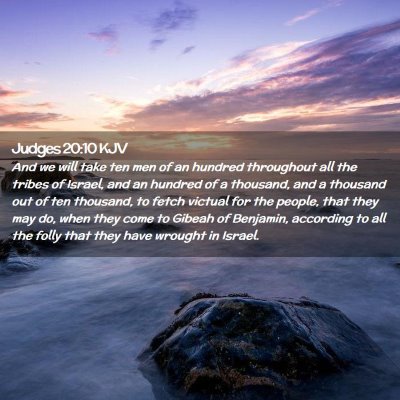 Judges 20:10 KJV Free Bible Images