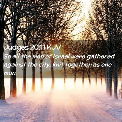 Judges 20:11 KJV Free Bible Images