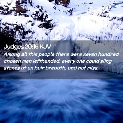 Judges 20:16 KJV Free Bible Images