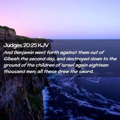 Judges 20:25 KJV Free Bible Images