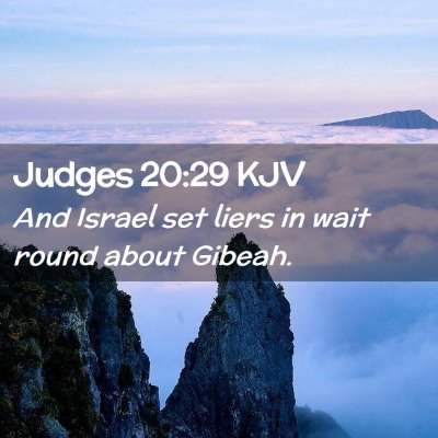 Judges 20:29 KJV Free Bible Images