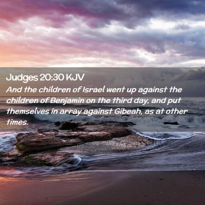 Judges 20:30 KJV Free Bible Images