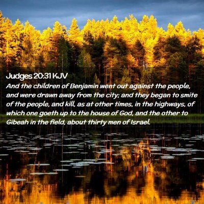 Judges 20:31 KJV Free Bible Images