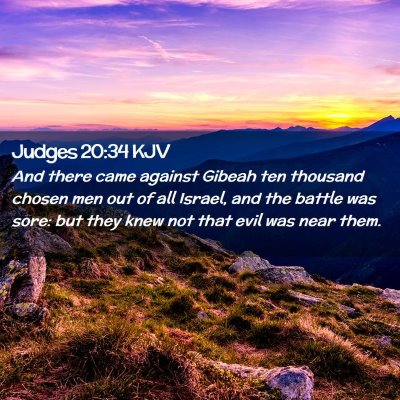 Judges 20:34 KJV Free Bible Images