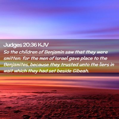 Judges 20:36 KJV Free Bible Images