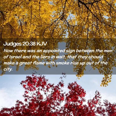 Judges 20:38 KJV Free Bible Images