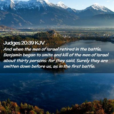 Judges 20:39 KJV Free Bible Images