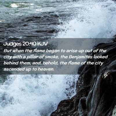 Judges 20:40 KJV Free Bible Images