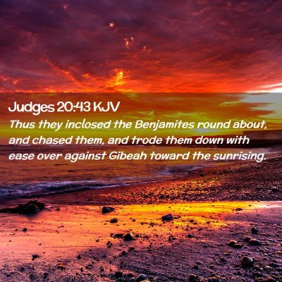 Judges 20:43 KJV Free Bible Images