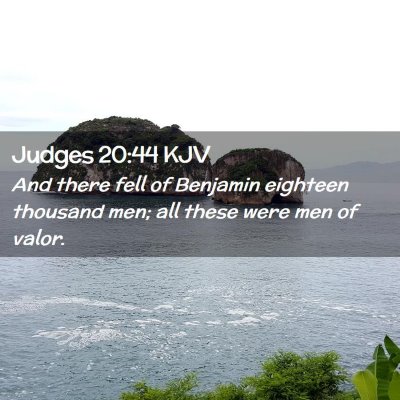 Judges 20:44 KJV Free Bible Images